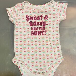 Garanimals Pink Cupcake Print Baby Bodysuit